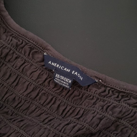 American Eagle Outfitters Smocked Long Sleeve Top - Picture 4 of 4